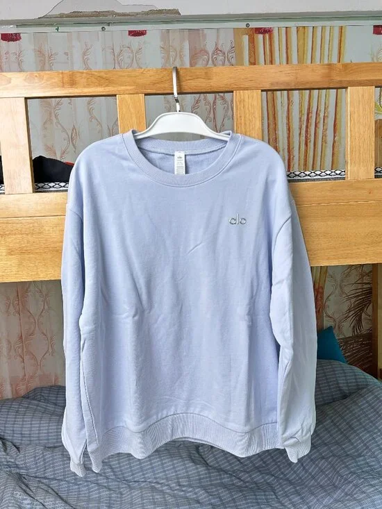 ALO Long-Sleeve Top — "Shell Blue," Size M - Picture 1 of 3